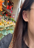 六福珠宝母亲节礼物 足金栀子花黄金耳钉计价GMGTBE0007 约1.00克 实拍图