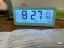 得力（deli）儿童节礼物多功能电子闹钟学生儿童专用起床神器电子时钟温湿度计 白色 实拍图