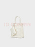 CHARLES&KEITH纯色褶皱磁吸手提斜挎托特包包女包生日礼物CK2-30782347 Cream奶白色 S 实拍图