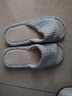 百慕倾臣亚麻拖鞋女小香风四季居家居室内外新款轻便吸汗透气情侣凉拖鞋男 水蓝 38-39 适合37-38 实拍图