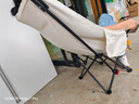 小魔户外折叠椅 便携式月亮椅露营椅子野餐高背躺椅沙滩椅钓鱼凳 白 实拍图