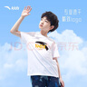安踏男童运动套装夏装冰丝速干短袖短裤两件套T恤五分裤儿童衣服 白T黑裤 150 实拍图