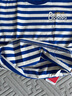 巴布豆儿童t恤夏季新款男童短袖舒适条纹半袖薄款吸汗上衣高级感童装 蓝 敞篷巴布组合 110 实拍图