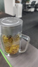 富光双层玻璃杯商务泡茶杯子大容量耐热办公水杯过滤带把银色320ml 实拍图