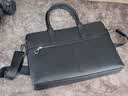 Cohnim kevin奢侈品头层牛皮男士公文包手提电脑文件单肩斜跨包送男友生日礼物 c01845黑色【休闲百搭】 大包 14英寸 实拍图