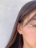 芯奢纯银999足银耳环女士高级养耳洞耳钉女素圈爱心耳圈女耳扣2025新 999足银耳环单只 实拍图