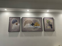 诗六艺家饰客厅装饰画北欧现代简约沙发背景墙挂画三联画大气轻奢壁画晶瓷画 吉祥如意（铝合金外框） 镶钻画左右50*70+中间100*70亮面 实拍图