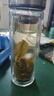 【⭐京东物流配送】高硼硅双层玻璃杯大容量泡茶杯水杯子茶水分离 【双层加厚】茶杯 350ml 1只 实拍图