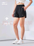 鸿星尔克运动裤女夏季新款清爽吸湿速干跑步健身运动短裤女子短裤五分裤 正黑 L 实拍图