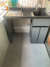 四季沐歌 太空铝洗衣机一体柜阳台伴侣卫生间洗手洗漱台盆带洗衣槽搓板 110CM(右盆)铁灰石-灰盆 实拍图
