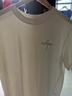回力（Warrior）纯棉t恤男夏季新款重磅运动上衣男士潮流短袖宽松体恤 浅米 L 实拍图