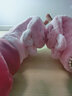 柳欣 手套女秋冬季可爱兔子翻盖半指露指加厚防寒保暖手套学生日礼物 粉色 均码 实拍图