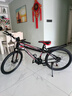 ICOLOUR山地车自行车成人公路单车男变速双减震越野单车学生女青少年 顶配版-辐条轮【黑红色】 24寸21速【身高：140-165cm】 实拍图
