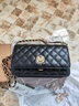 梦特娇（MONTAGUT）2025新款牛皮包包女包时尚小香风单肩包菱格斜挎包手提腋下包礼物 R7512024011黑色小号假一赔四（联系客服送礼盒装） 实拍图