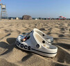卡骆驰crocs洞洞鞋贝雅卡骆班轻便耐磨一脚蹬休闲鞋|205089 白/深蓝-126 36 /37(220mm) 实拍图