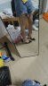 巧丂春秋新款法式尖头细跟高跟鞋绒面显瘦仙女风一字带包头珍珠凉鞋女 黑色【38码】（跟高7cm） 实拍图