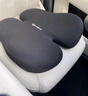 日本汽车坐垫主驾驶司机增高久坐神器防屁股痛办公室小个子座椅垫 黑色人体工学+进口面料 46cm*43cm*5cm 实拍图