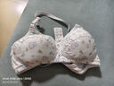 逐暖中老年人纯棉布文胸妈妈胸罩无钢圈无海绵薄款全棉内衣 蓝色花 38/85AB通杯 实拍图