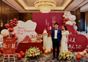 红发夹订婚宴布置全套摆件装饰出阁回门宴高级感kt板背景墙布置喜字装饰 【次日达】爱海无际 基础款 实拍图