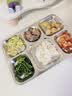今万福 不锈钢餐盘学校食堂饭盘304不锈钢分格餐盘 新无勺六格 实拍图