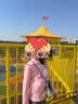 真维斯女童t恤纯棉长袖春秋款儿童圆领打底衫可爱薄款上衣女孩秋装 粉 J弯月樱花 150 实拍图