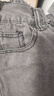 顶峰保罗（Dingfengbaoluo）水洗复古牛仔裤男士秋季宽松直筒休闲长裤子男74烟黑M 实拍图