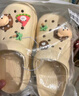 乐拖沙滩熊 凉拖鞋女夏季室外穿厚底卡通居家女士洞洞鞋 米色37-38 实拍图