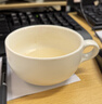 SIMELO施美乐咖啡杯套装陶瓷拉花杯拿铁杯下午茶大口径杯碟套装蓝山白 实拍图