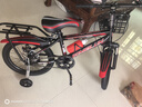 BOMEILUN儿童自行车6-10-15岁中大童单车男女孩单速脚踏车学生变速山地车 【单速】黑红色+辐条轮+减震碟刹 18寸 身高115-130CM/约6-10岁 实拍图
