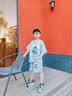 G.duck小黄鸭童装男童套装夏季2026儿童衣服宝宝潮酷太空人短袖两件套潮 太空人套装 米白色geioqgg 90 建议1~2岁【 80-90cm】 实拍图