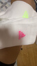 adidas三双装舒适袜子男女阿迪达斯官方   白粉/白橙/白绿   M 实拍图