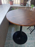 锋鹏益居餐桌 洽谈桌岩板餐桌现代小圆桌椅会客接待商务休闲谈判 深木纹圆形洽谈桌-60cm 实拍图