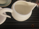 不拙白瓷三才盖碗三件套敬茶碗一人饮陶瓷公道杯茶漏羊脂玉云初岩香 实拍图