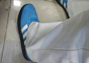 adidas T头鞋 VL COURT复古板鞋德训鞋男女阿迪达斯轻运动 蓝色/亮白/树脂黄   42 实拍图