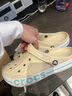 crocs卡骆驰洞洞鞋贝雅卡骆班轻便耐磨一脚蹬休闲鞋|205089 冬日白/彩色-1LI 41 /42(260mm) 实拍图