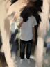 顶峰保罗（Dingfengbaoluo）美式牛仔裤男春夏高街直筒宽松潮牌男生阔腿长裤DFS05黑灰M 实拍图