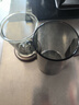 天喜（TIANXI）观山茶水分离杯玻璃高颜值办公室泡茶杯子耐高温过滤喝水茶道杯 【观山泡茶杯】青灰木把-500ml 实拍图