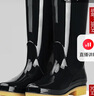 昔雨雨鞋男士防水鞋轻便胶鞋防滑雨靴子套鞋厨师鞋XY807 黑色高筒 42 实拍图