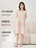 顶瓜瓜睡裙女纯棉春夏舒适短袖可外穿睡衣家居服女23337 卷舒蓝 175  实拍图