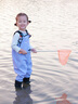 甜甜仔儿童涉水服赶海连体裤玩水玩沙捉鱼水库水鞋一体男女童下水裤学生 实拍图