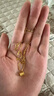 中国黄金（CHINA GOLD）黄金吊坠女足金转运珠小蛮腰项链 七夕节日礼物送女友 吊坠/约0.15g+925项链 实拍图