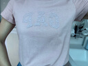 Gap女装夏季纯棉镂空字母印花logo短袖T恤宽松上衣546498 粉色 155/76A(XS)亚洲尺码 实拍图