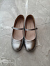 ZHR单鞋女秋季浅口玛丽珍鞋子镜面一字式搭扣女鞋 AH335 银色 37  实拍图