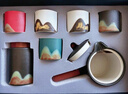 苏氏陶瓷（SUSHI CERAMICS）手绘釉画彩千里江山茶具套装礼盒侧把壶五色杯文创伴手礼 实拍图