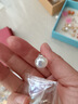 XUPING旭平首饰时尚小众设计人鱼姬仿珍珠耳钉耳饰耳夹简约日常送女朋友情人节礼 白色耳钉约12mm 实拍图