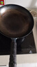 阎铁匠章丘炒锅铁锅 炒菜锅无涂层物理不粘锅老式家用圆底熟铁锅已开锅 锤印款锅把一体34CM 34cm 圆底炒锅 实拍图