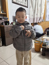 巴拉巴拉童装儿童羽绒服两件套男童女童宝宝冬装连帽外套 灰白色调00421 130 充绒量46g 实拍图