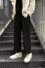 Foss Phil休闲裤男春夏季宽松直筒冰丝裤子男垂感阔腿运动薄西装裤卡其L 实拍图