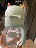 好孩子（gb）儿童水杯学饮杯学生吸管杯幼儿园上学水杯带手柄240mL-蓝色 实拍图