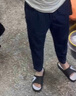 必迈新款跑步速干裤运动长裤直筒冰薄修身轻薄腰包运动户外训练裤 星河蓝【男】 L 实拍图